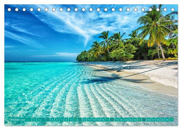Produktbild: Sehnsucht Strandparadies (Tischkalender 2026 DIN A5 quer), CALVENDO Monatskalender