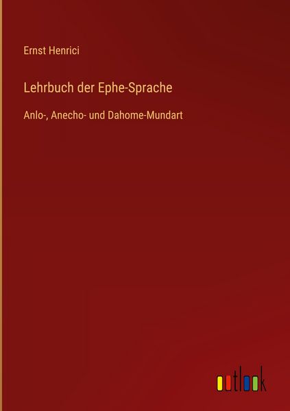 Produktbild: Lehrbuch der Ephe-Sprache
