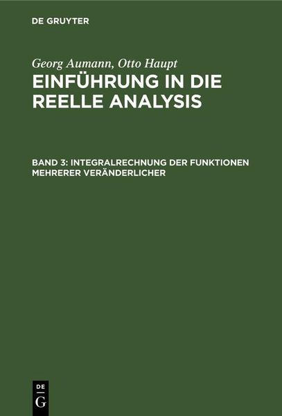 Produktbild: Integralrechnung der Funktionen mehrerer Ver&auml;nderlicher