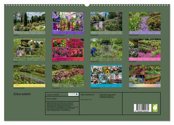 Produktbild: Erfurt erbl&uuml;ht (hochwertiger Premium Wandkalender 2027 DIN A2 quer), Kunstdruck in Hochglanz