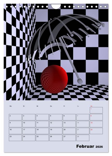 Produktbild: OpArt und mehr (Wandkalender 2026 DIN A4 hoch), CALVENDO Monatskalender
