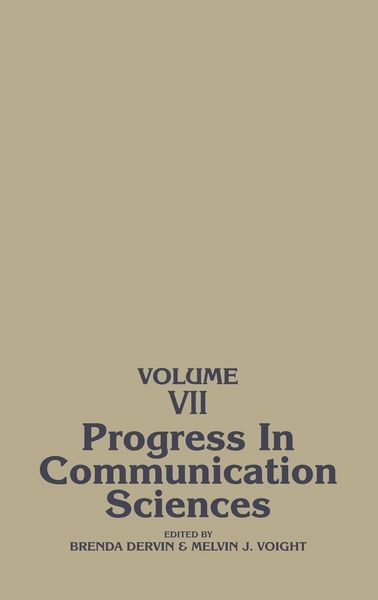 Produktbild: Progress in Communication Sciences, Volume 7