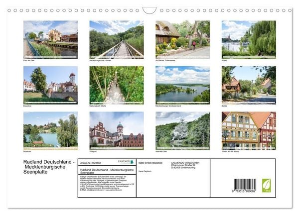 Produktbild: Radland Deutschland - Mecklenburgische Seenplatte (Wandkalender 2027 DIN A3 quer), CALVENDO Monatskalender