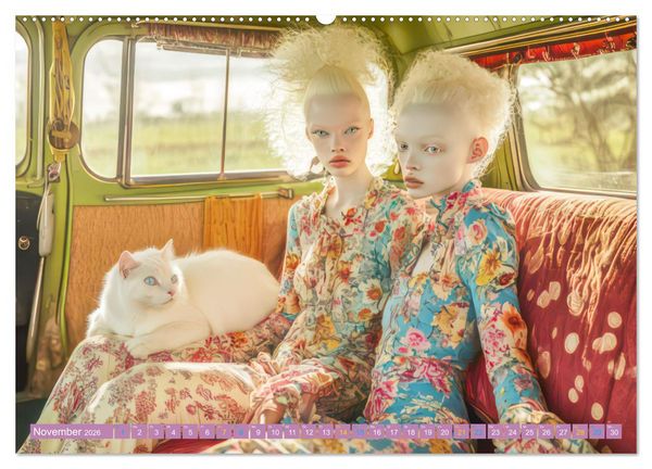 Produktbild: Albino Frauen - Kunstvolle Werke (Wandkalender 2026 DIN A2 quer), CALVENDO Monatskalender