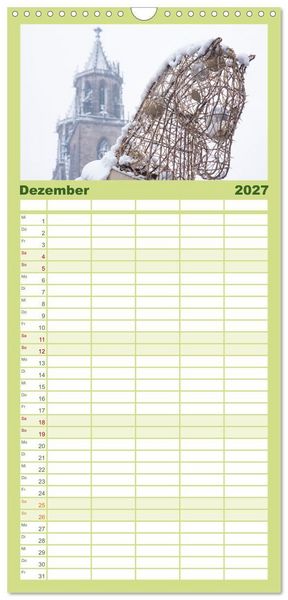 Produktbild: Familienplaner 2027 - Typisch Magdeburg mit 5 Spalten (Wandkalender, 21 x 45 cm) CALVENDO