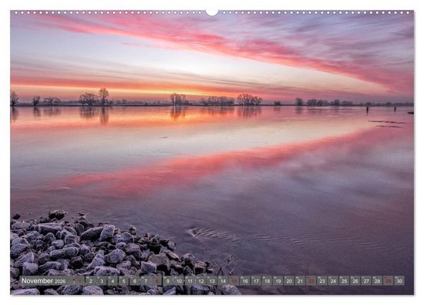 Produktbild: Naturlandschaft Elbe - Im Wechsel der Jahreszeiten (hochwertiger Premium Wandkalender 2026 DIN A2 quer), Kunstdruck in Hochglanz