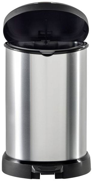 Produktbild: Curver DECO Bin 240568 M&uuml;lleimer 15l (B x H x T) 303 x 448 x 268mm Silber, Schwarz 1St.