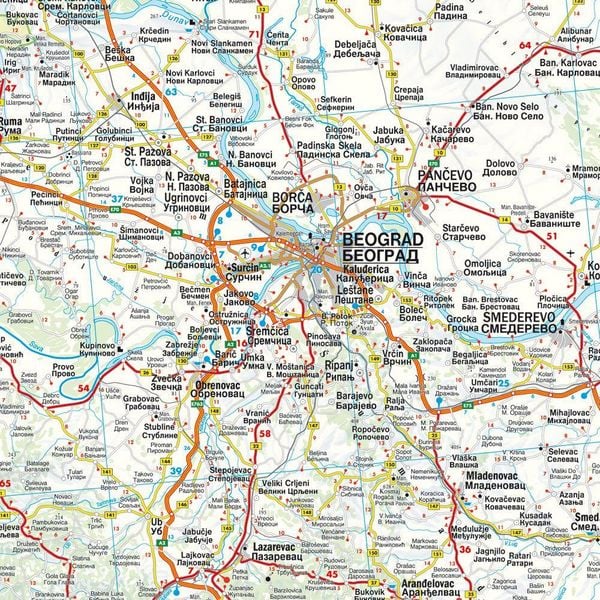 Produktbild: freytag & berndt Stra&szlig;enkarte Slowenien - Kroatien - Serbien - Bosnien-Herzegowina - Montenegro - Kosovo - Nordmazedonien 1:600.000