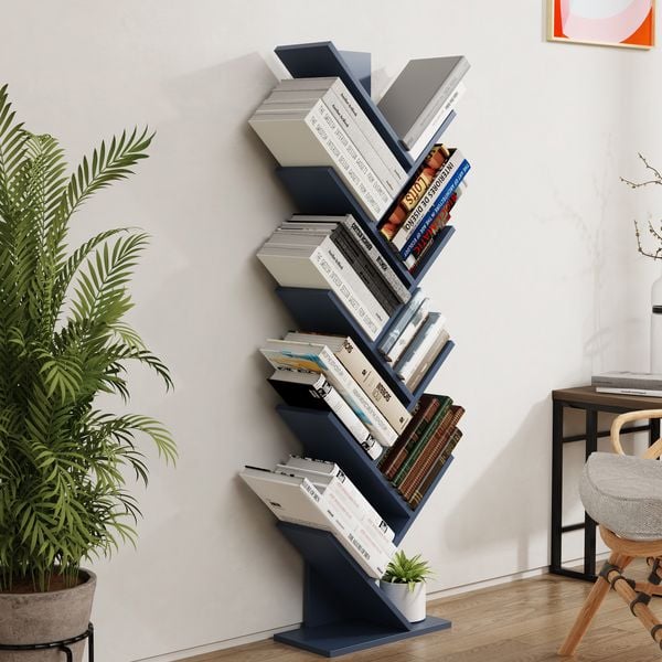 Produktbild: Holz Aufbewahrung Stand Regal B&uuml;cher Nulis XL