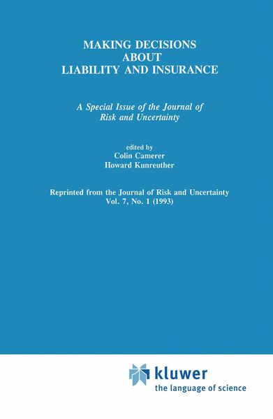 Produktbild: Making Decisions About Liability And Insurance