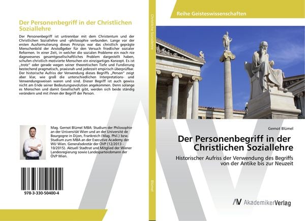Produktbild: Der Personenbegriff in der Christlichen Soziallehre