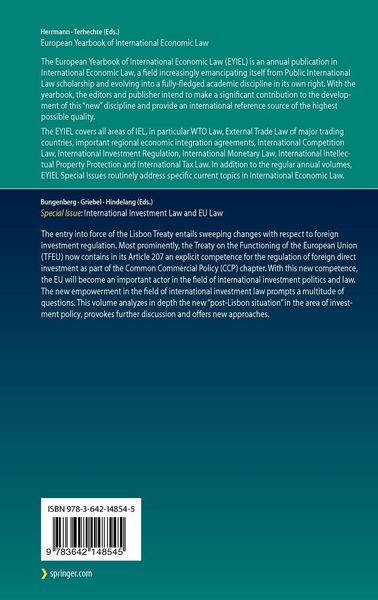 Produktbild: International Investment Law and EU Law