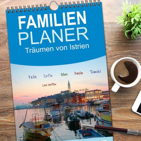 Produktbild: Familienplaner 2026 - Tr&auml;umen von Istrien mit 5 Spalten (Wandkalender, 21 x 45 cm) CALVENDO
