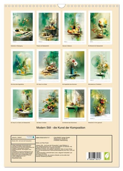 Produktbild: Modern Still - die Kunst der Komposition (Wandkalender 2027 DIN A3 hoch), CALVENDO Monatskalender