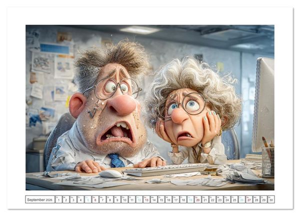 Produktbild: Pause ist, wenn der Drucker druckt (Tischkalender 2026 DIN A5 quer), CALVENDO Monatskalender