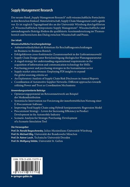 Produktbild: Supply Management Research