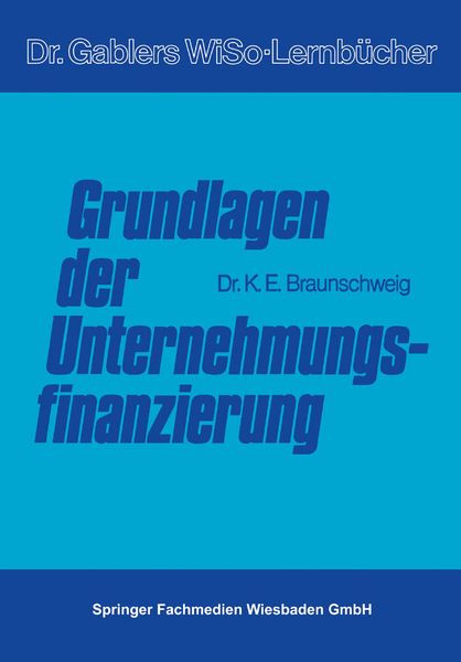 Produktbild: Grundlagen der Unternehmungsfinanzierung
