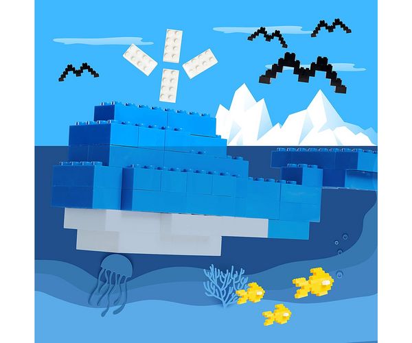 Produktbild: Blox 500 wei&szlig;e 8er Steine lose