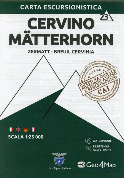 Produktbild: Carta escursionistica Cervino-Matterhorn (Zermatt, Cervinia)