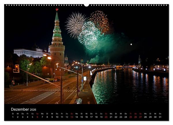 Produktbild: Moskau - Moscow (hochwertiger Premium Wandkalender 2026 DIN A2 quer), Kunstdruck in Hochglanz