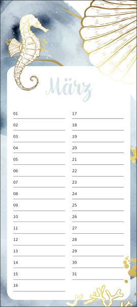 Immerwährender Geburtstagskalender Maritim