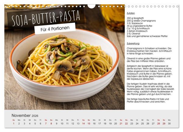 Produktbild: Vegetarisch - leicht und lecker (Wandkalender 2026 DIN A3 quer), CALVENDO Monatskalender