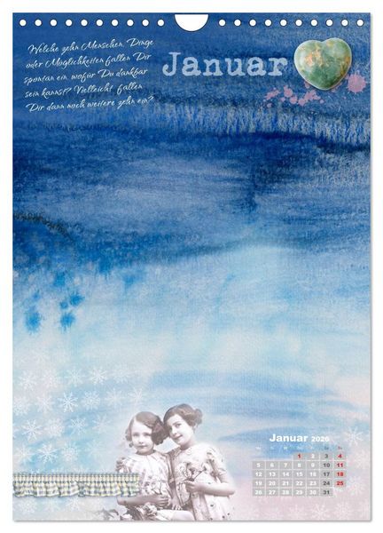 Produktbild: Jahr der Dankbarkeit &ndash; Scrapbooking-Kalender (Wandkalender 2026 DIN A4 hoch), CALVENDO Monatskalender