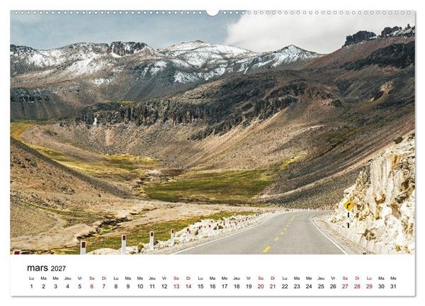 Produktbild: P&eacute;rou Les couleurs de la nature (Calendrier mural haut de gamme 2027 DIN A2 vertical), CALVENDO calendrier mensuel