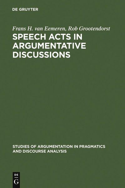 Produktbild: Speech Acts in Argumentative Discussions