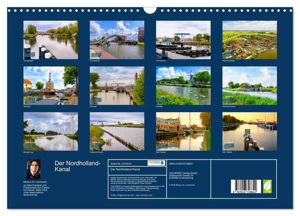 Produktbild: Der Nordholland-Kanal (Wandkalender 2026 DIN A3 quer), CALVENDO Monatskalender