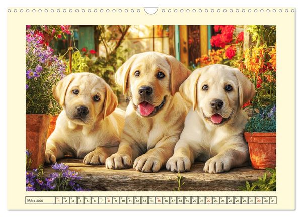 Produktbild: Labrador Retriever. Labrador-Magie f&uuml;r Herz und Seele (Wandkalender 2026 DIN A3 quer), CALVENDO Monatskalender