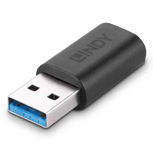 Produktbild: LINDY USB 3.2 Gen 1 (USB 3.0) Adapter [1x USB 3.2 Gen 1 Stecker A (USB 3.0) - 1x USB-C&reg; Buchse] 41904