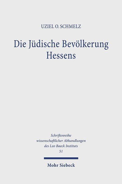 Produktbild: Die J&uuml;dische Bev&ouml;lkerung Hessens