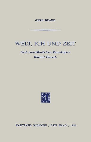 Produktbild: Welt, Ich und Zeit