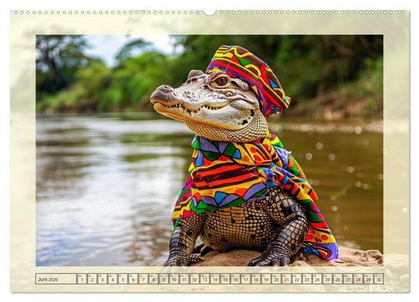 Produktbild: Reptilien-Fashion. Im Rampenlicht der Wildnis (hochwertiger Premium Wandkalender 2026 DIN A2 quer), Kunstdruck in Hochglanz