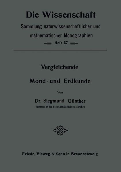Produktbild: Vergleichende Mond- und Erdkunde