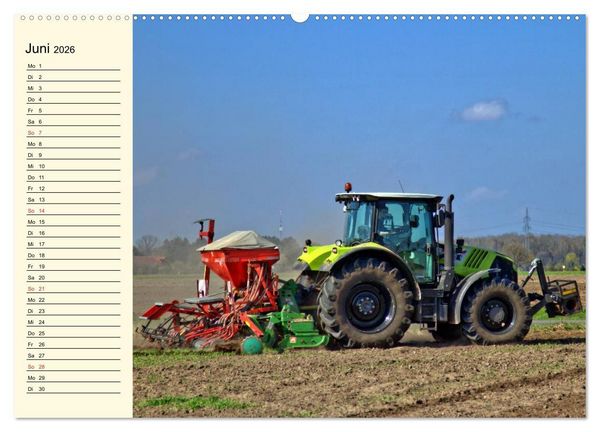 Produktbild: Landwirtschaftliche Maschinen im Einsatz (hochwertiger Premium Wandkalender 2026 DIN A2 quer), Kunstdruck in Hochglanz