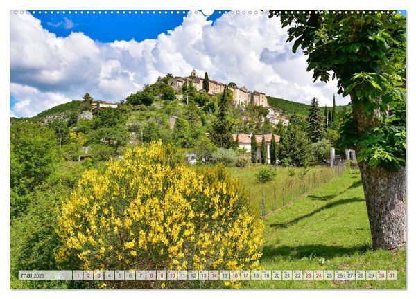 Produktbild: Les villages perch&eacute;s de Provence (Calendrier mural 2026 DIN A2 vertical), CALVENDO calendrier mensuel