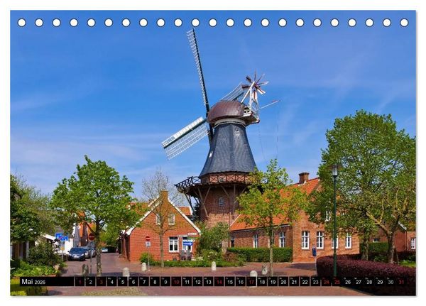 Produktbild: Papenburg und das Rheiderland (Tischkalender 2026 DIN A5 quer), CALVENDO Monatskalender