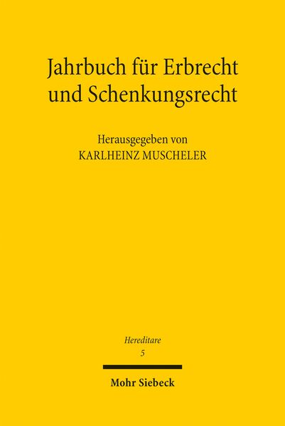 Produktbild: Jahrbuch f&uuml;r Erbrecht und Schenkungsrecht