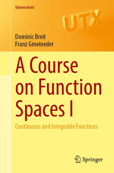 Produktbild: A Course on Function Spaces I