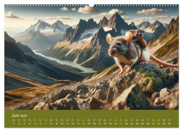 Produktbild: Abenteuerliche Ratten (hochwertiger Premium Wandkalender 2026 DIN A2 quer), Kunstdruck in Hochglanz