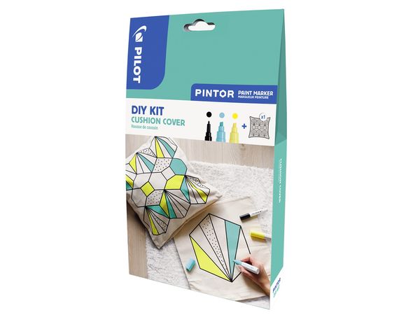 Produktbild: Pilot Kreativmarker PINTOR 3er DIY-Set + Kissenbezug