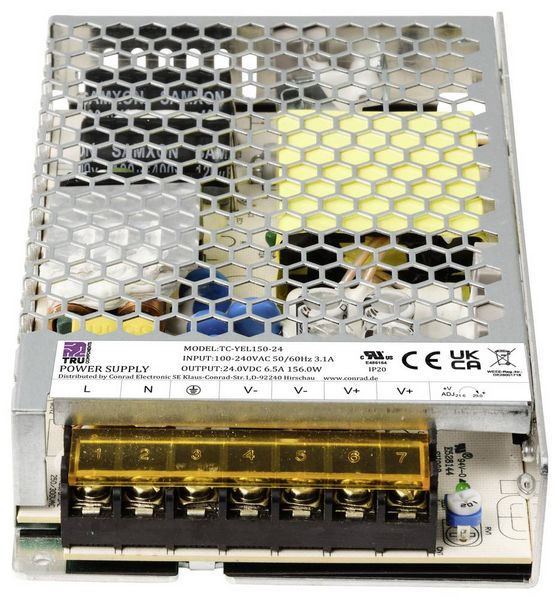 Produktbild: TRU COMPONENTS TC-13496756 Netzteil / Stromversorgung 24 V/DC 6.5A 156W