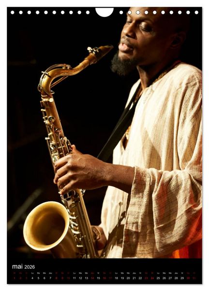 Produktbild: Jazz on sax (Calendrier mural 2026 DIN A4 horizontal), CALVENDO calendrier mensuel