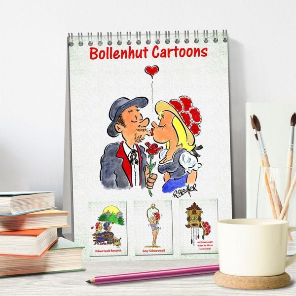 Produktbild: Bollenhut Cartoons (Tischkalender 2026 DIN A5 hoch), CALVENDO Monatskalender