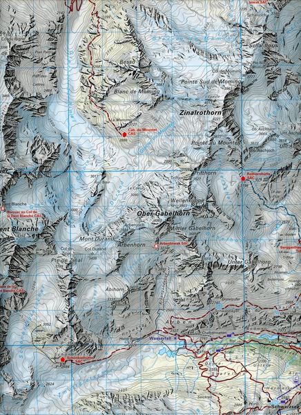 Produktbild: K&uuml;mmerly+Frey Wanderkarte 49 Zermatt, Saas-Fee 1:40.000