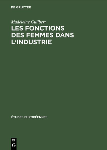 Produktbild: Les fonctions des femmes dans l'industrie