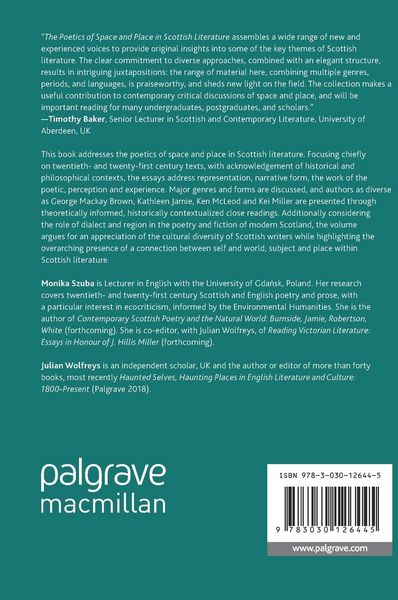 Produktbild: The Poetics of Space and Place in Scottish Literature