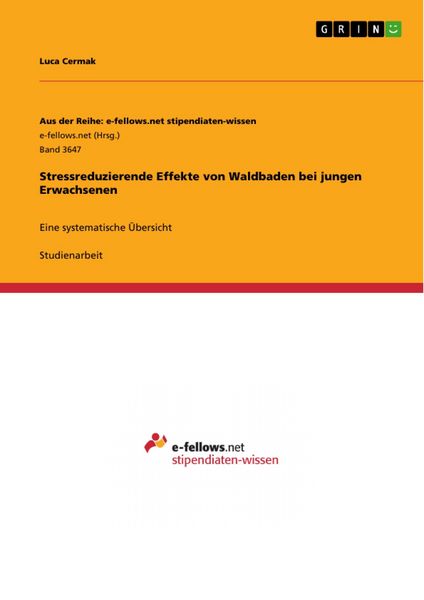Produktbild: Stressreduzierende Effekte von Waldbaden bei jungen Erwachsenen